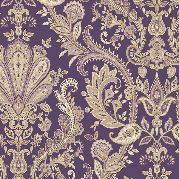 Patton Wallcoverings MD29427 Manor House Jacobean Paisley Wallpaper